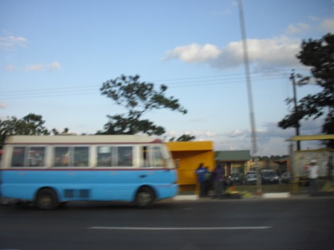 Public Bus at a Bus Stop